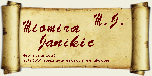 Miomira Janikić vizit kartica